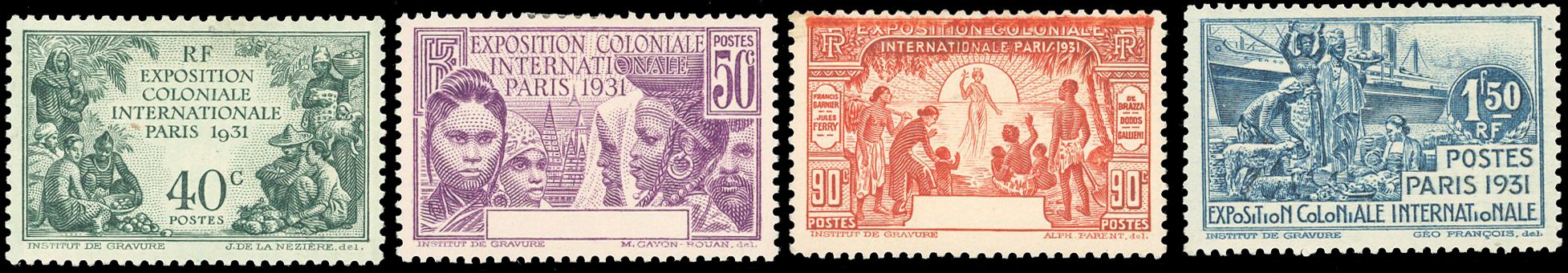 Yvert et Tellier CAMEROUN N°149a/152a Individuel Neuf avec gomme intacte