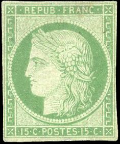 Yvert et Tellier Cérès 1849 1850 N°2 Individuel Neuf avec gomme