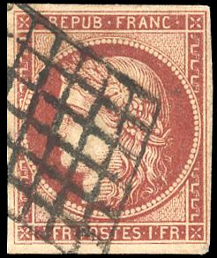 Yvert et Tellier Cérès 1849 1850 N°6b Individuel Oblitéré