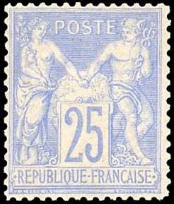 Yvert et Tellier Groupe allégorique 1876 1900 N°68 Individuel Neuf avec gomme