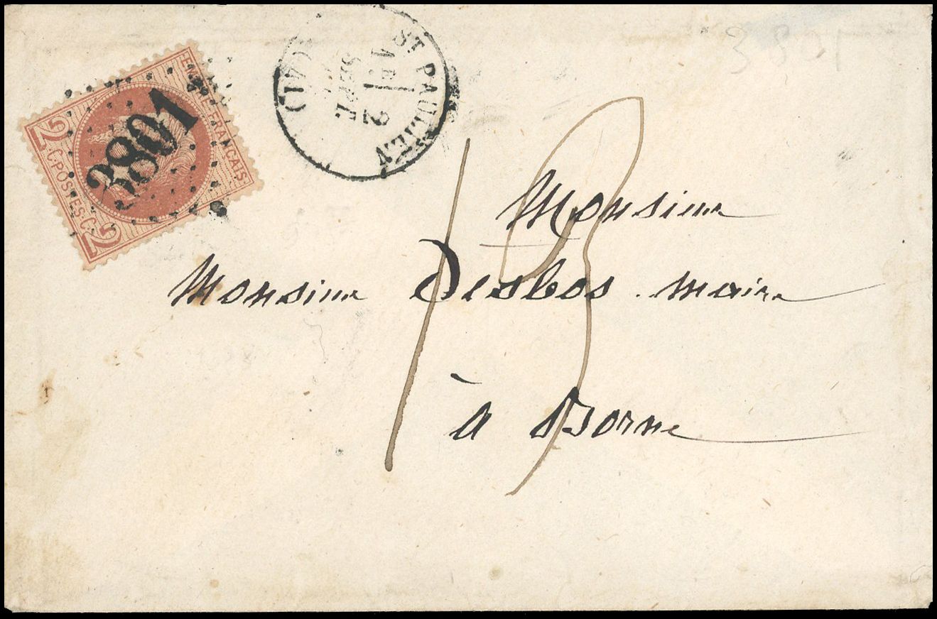 Yvert et Tellier Empire Lauré 1863 1870 N°26B Individuel Oblitéré
