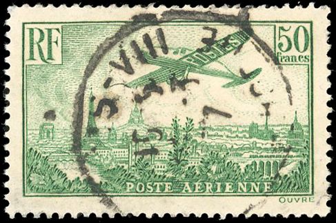 Yvert et Tellier Poste aérienne N°14 Individuel Oblitéré