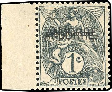 Yvert et Tellier ANDORRE N°2a Individuel Neuf avec gomme