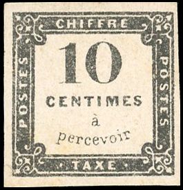 Yvert et Tellier Timbres-Taxe N°1 Individuel Neuf avec gomme