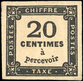 Yvert et Tellier Timbres-Taxe N°9A Individuel Neuf avec gomme