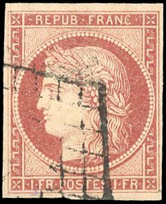 Yvert et Tellier Cérès 1849 1850 N°6A Individuel Oblitéré