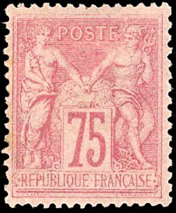 Yvert et Tellier Groupe allégorique 1876 1900 N°81 Individuel Neuf avec gomme