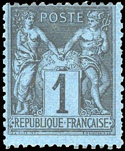 Yvert et Tellier Groupe allégorique 1876 1900 N°84 Individuel Neuf avec gomme