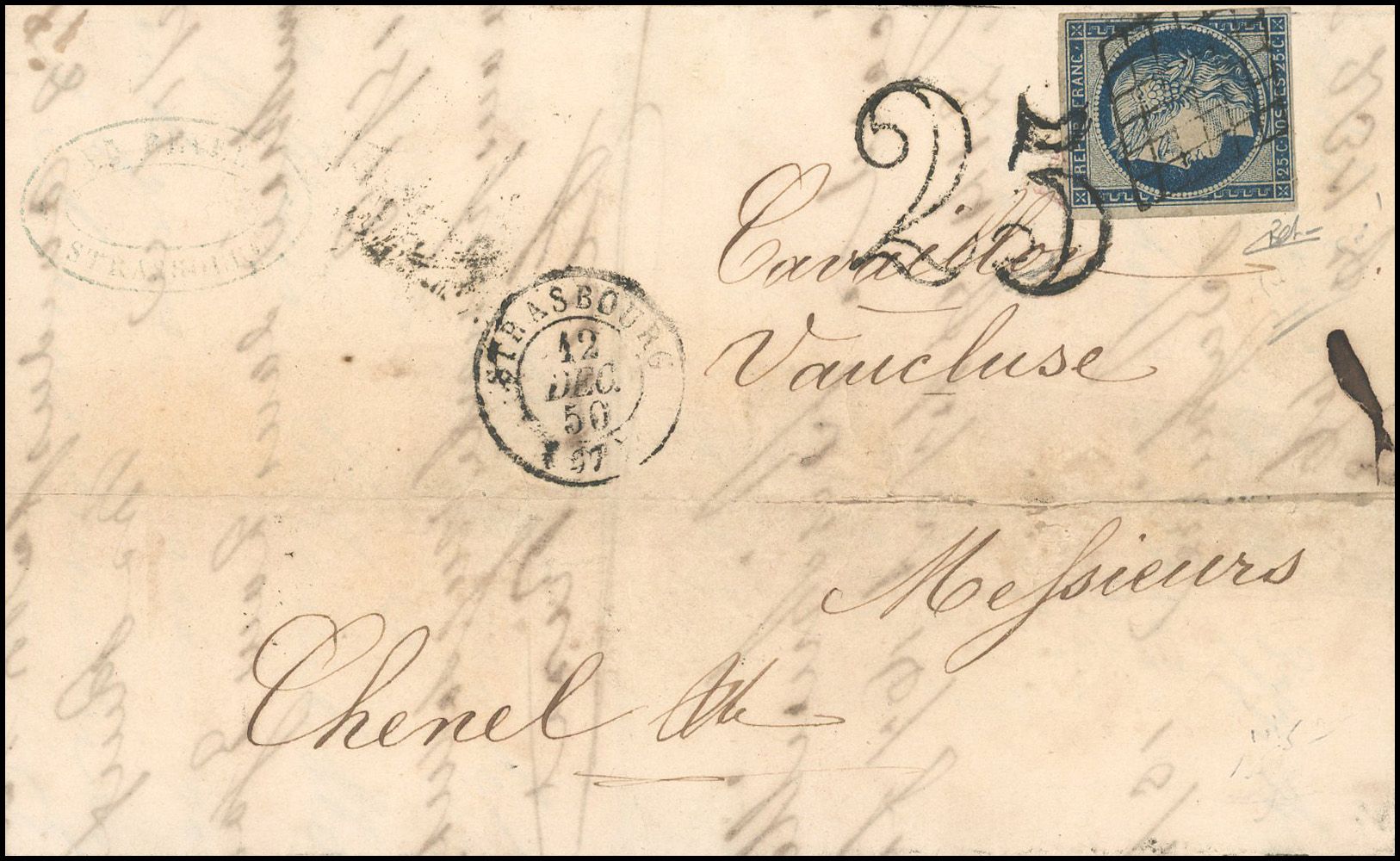 Yvert et Tellier Cérès 1849 1850 N°4 Individuel Oblitéré