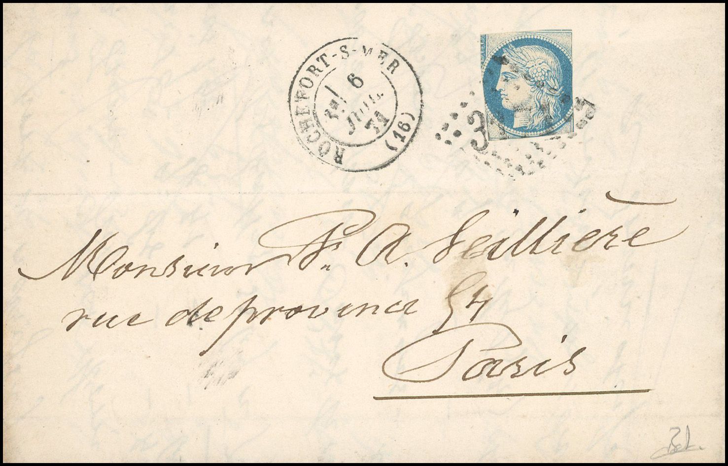 Yvert et Tellier Siège de Paris 1870 1871 N°37 Individuel Oblitéré