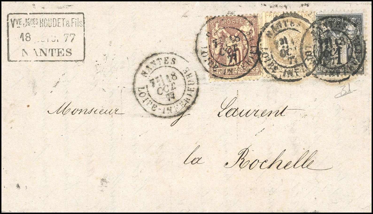 Yvert et Tellier Cérès dentelé 1871 1875 N°52 + 67 + 83 Individuel Oblitéré