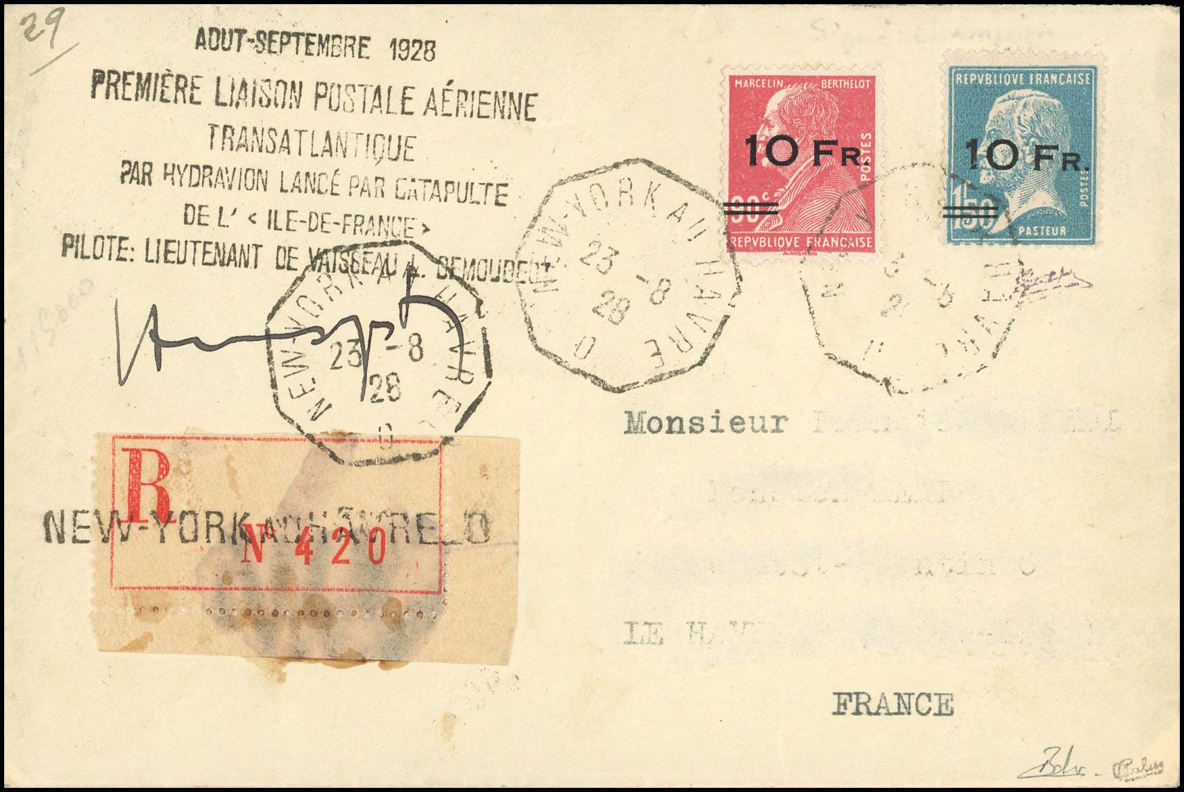 Yvert et Tellier Poste aérienne N°3 + 4 Individuel Oblitéré