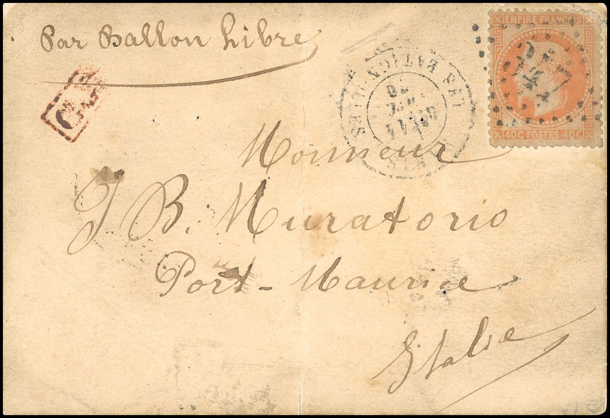 Yvert et Tellier Ballons Montés 1870 N°31 Individuel Oblitéré