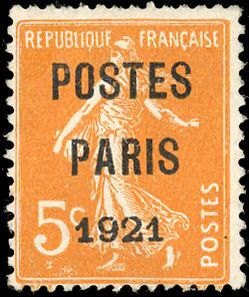 Yvert et Tellier Préoblitérés N°27 Individuel Neuf avec gomme