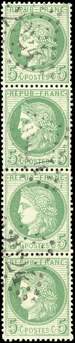 Yvert et Tellier Cérès dentelé 1871 1875 N°53 Multiple Oblitéré