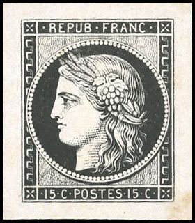 Yvert et Tellier Cérès 1849 1850 N°2 Individuel Neuf sans gomme
