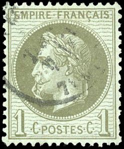 Yvert et Tellier Empire Lauré 1863 1870 N°25b Multiple Oblitéré