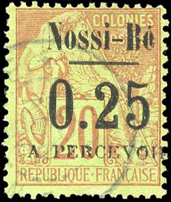 Yvert et Tellier NOSSI BE N°16a Individuel Oblitéré