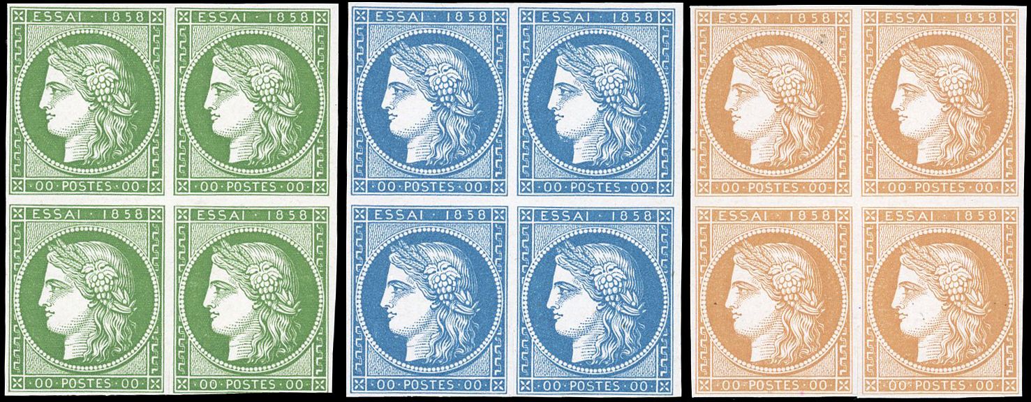 Yvert et Tellier Cérès 1849 1850 N°0 Bloc de 4 Neuf sans gomme