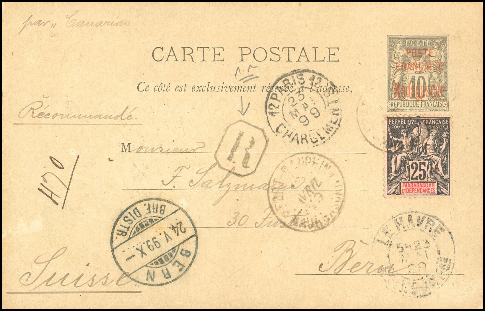 Yvert et Tellier MADAGASCAR N°35 Individuel Oblitéré