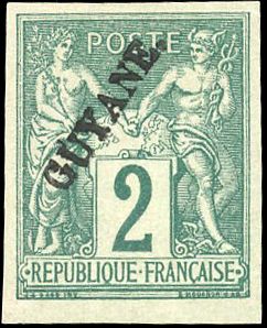 Yvert et Tellier GUYANE N°11 Individuel Neuf sans gomme