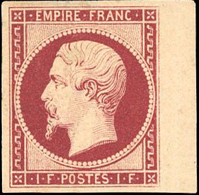 Yvert et Tellier Empire non dentelé 1853 1860 N°18a Individuel Neuf avec gomme