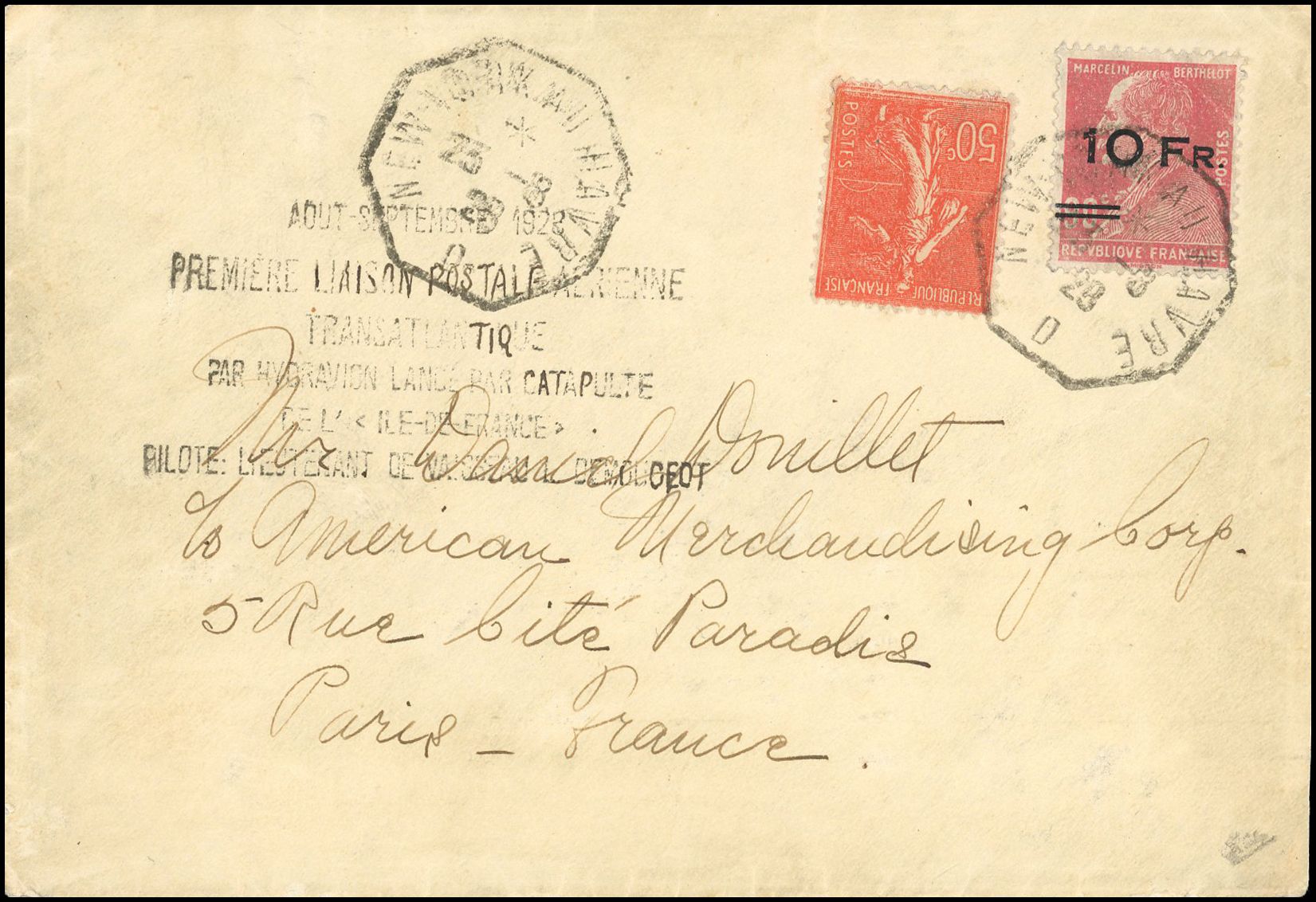 Yvert et Tellier Poste aérienne N°3 Individuel Oblitéré
