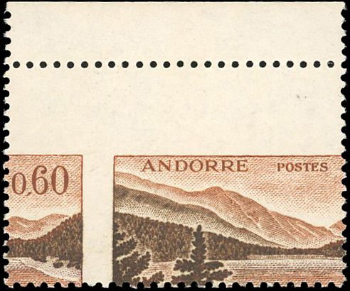 Yvert et Tellier ANDORRE N°161A Individuel Neuf avec gomme intacte