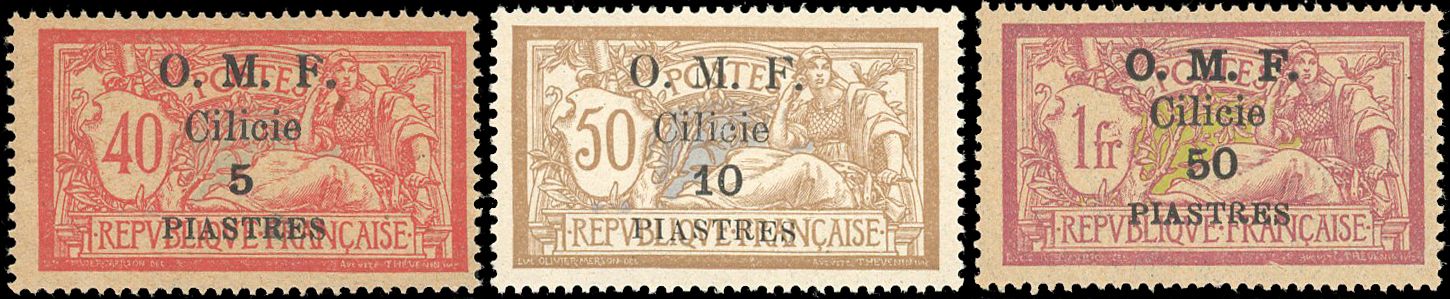 Yvert et Tellier CILICIE N°85 / 87 Individuel Neuf avec gomme intacte
