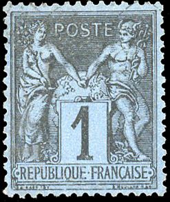 Yvert et Tellier Groupe allégorique 1876 1900 N°84 Individuel Oblitéré