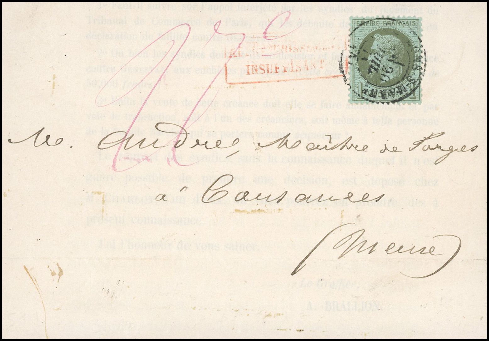 Yvert et Tellier Empire Lauré 1863 1870 N°25 Individuel Oblitéré