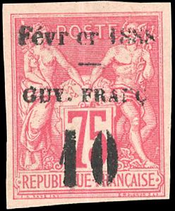 Yvert et Tellier GUYANE N°9e Individuel Neuf sans gomme